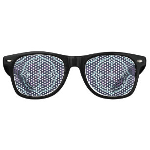 blueish floral tiling pattern retro sunglasses