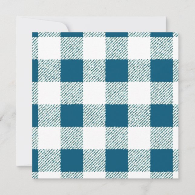 Blueish Green Gingham Check Pattern (Front)