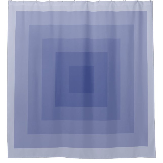Blueish Purple Square Geometric Shower Curtain (Front)