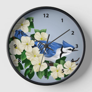 Bluejay Bird Clock
