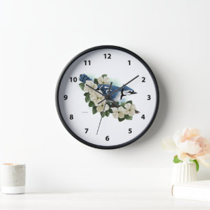 Bluejay Bird Wall Clock