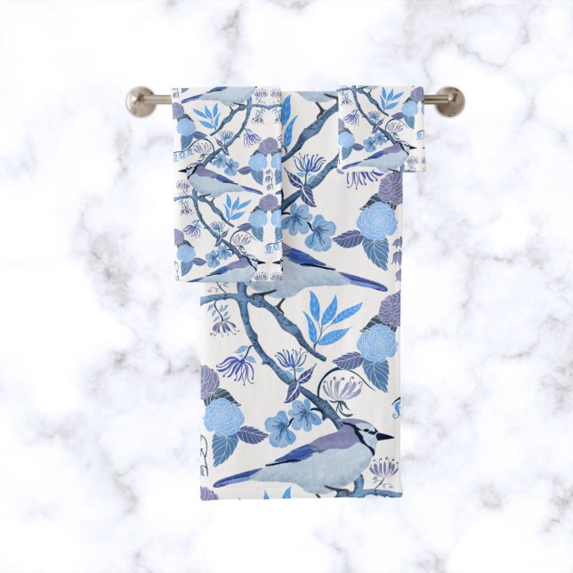 Bluejay Botanical Peri Colour 2022 Bath Towel Set (Creator Uploaded)