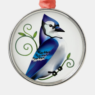 Bluejay Day Metal Ornament