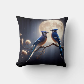 Bluejay Whisper – Tranquil Forest Songbird Art Cushion