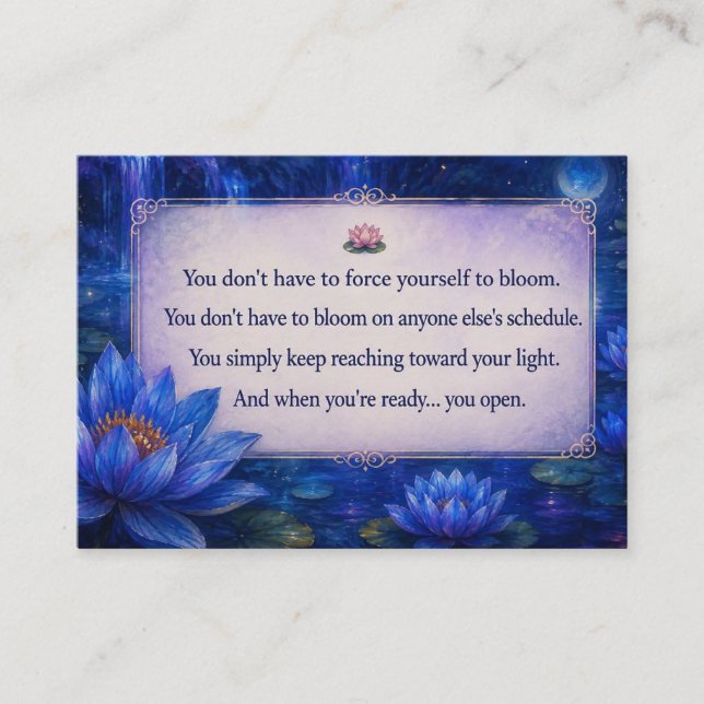 BlueLotusAffirmation Card (Front)