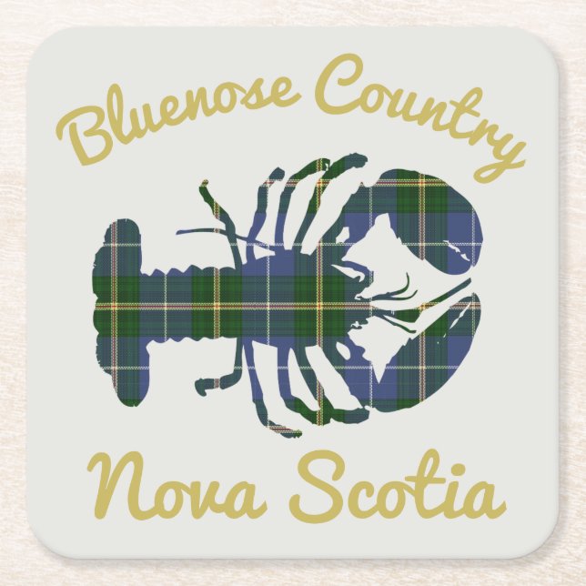 Bluenose Country N.S. Tartan Lobster party coaster (Front)