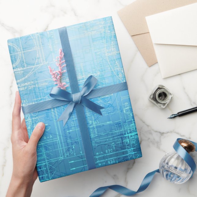 Blueprint Archive Wrapping Paper (Gifting)