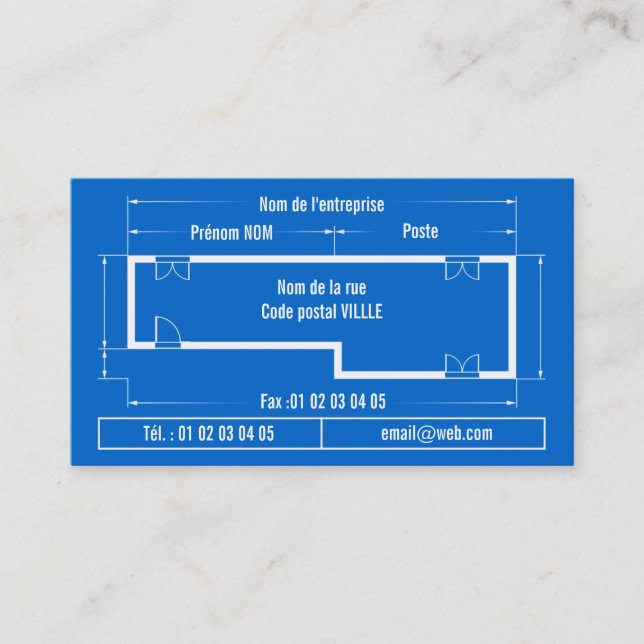 blueprint business card (Front)