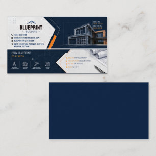 Blueprint Contractor Builder Business Card