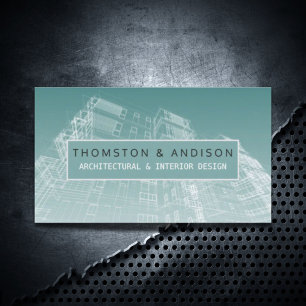 Blueprint Contractor Interior Designer Architect  Business Card
