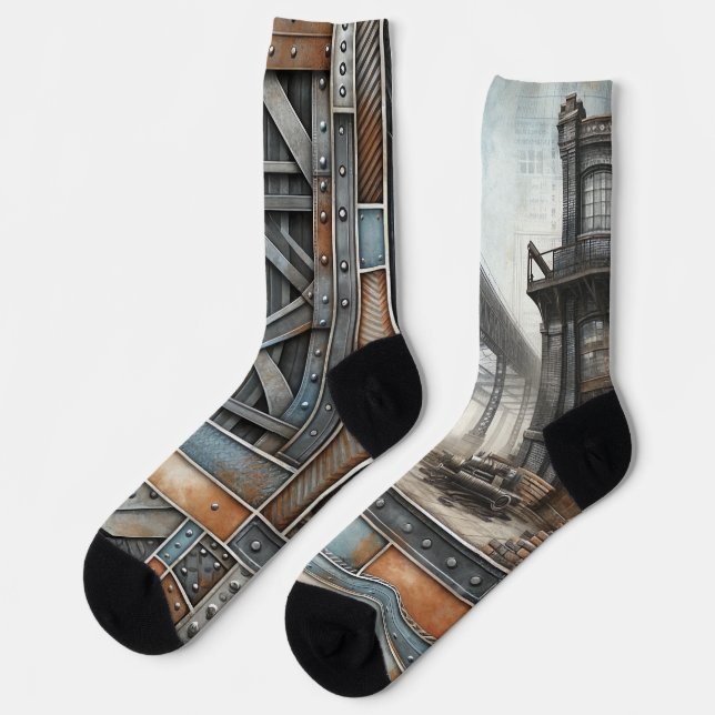 Blueprint Design- Architect's Decor Socks (Left)