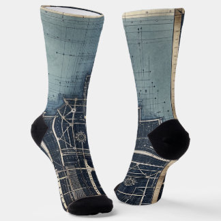 Blueprint Design- Architect's Decor Socks