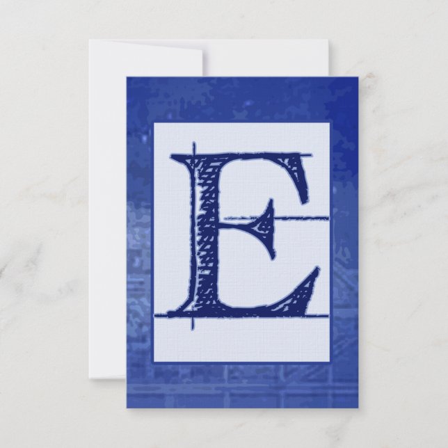 Blueprint "E" Wedding RSVP (Front)