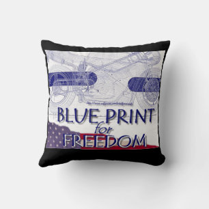 "Blueprint for Freedom"" Cushion