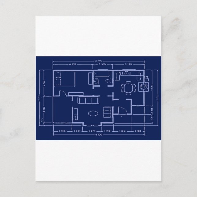 blueprint - house plan postcard (Front)