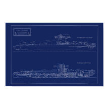 Blueprint of Submarine U.S.S. Croaker