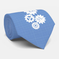 Blueprint Style Engineer Monogram Skyblue