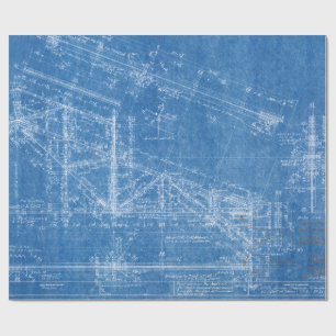 blueprint texture pattern architecture building bl wrapping paper