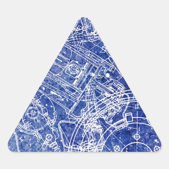 Blueprint Triangle Sticker (Front)