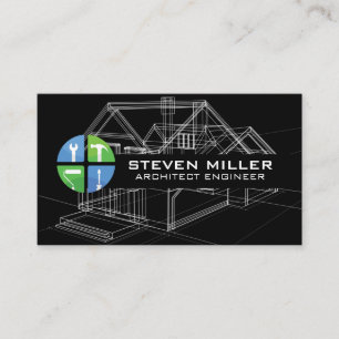 Blueprints   Architect   Engineering Business Card
