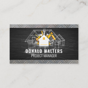 Blueprints   House Logo   Steel Business Card