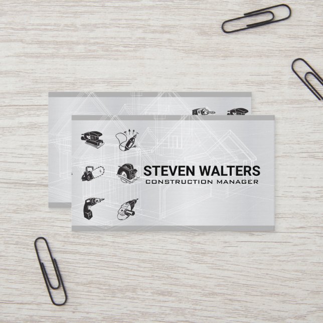 Blueprints | Power Tools Business Card (Front/Back In Situ)