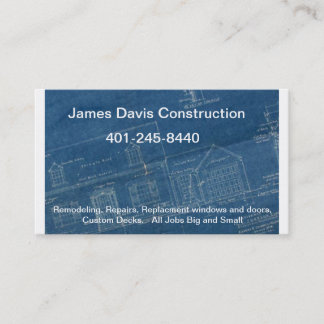 blueprints-stacked, James Davis Construction, 4... Business Card