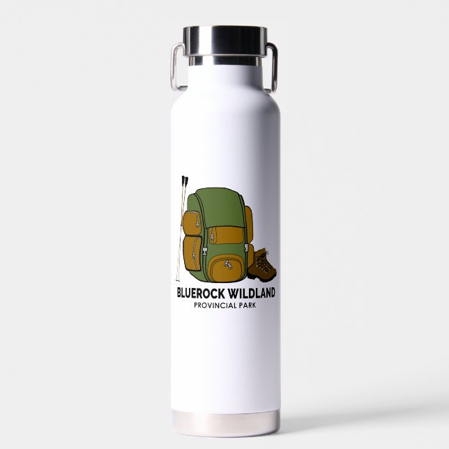 Bluerock Wildland Provincial Park Backpack Water Bottle (Front)
