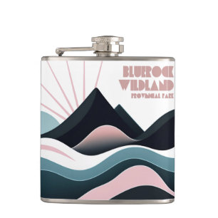 Bluerock Wildland Provincial Park Coloured Hills Hip Flask