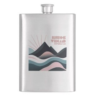 Bluerock Wildland Provincial Park Coloured Hills Hip Flask