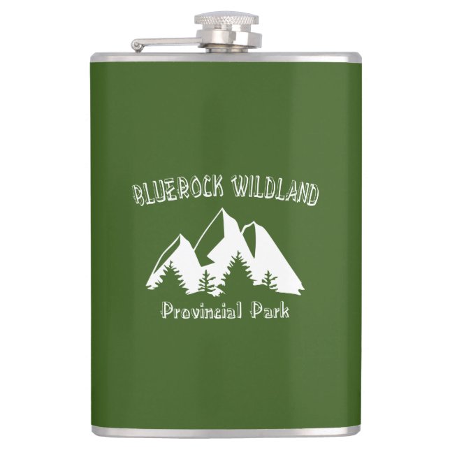 Bluerock Wildland Provincial Park Hip Flask (Front)