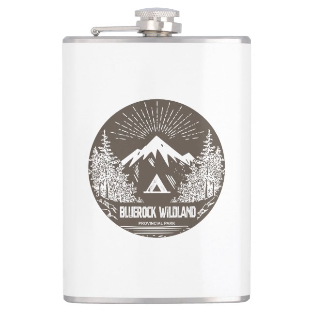 Bluerock Wildland Provincial Park Hip Flask (Front)