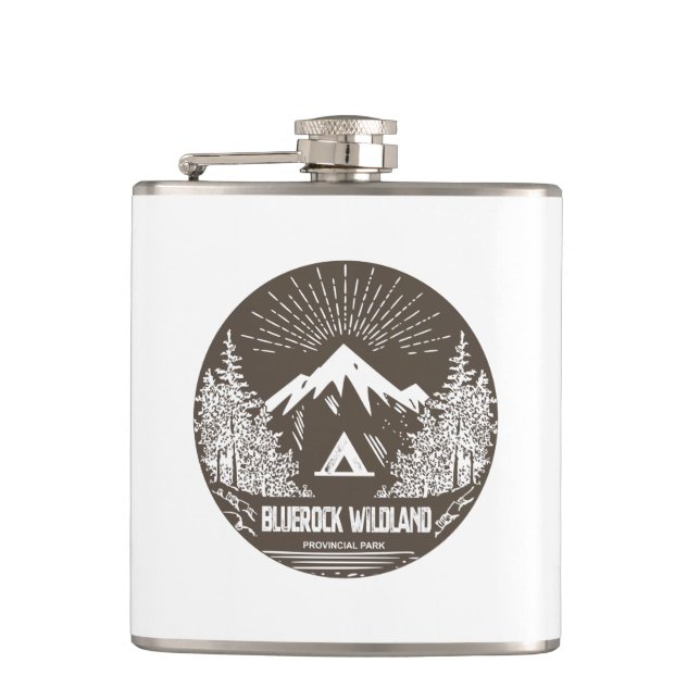 Bluerock Wildland Provincial Park Hip Flask (Front)