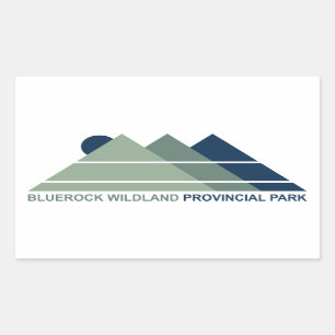 Bluerock Wildland Provincial Park Mountain Sun Rectangular Sticker