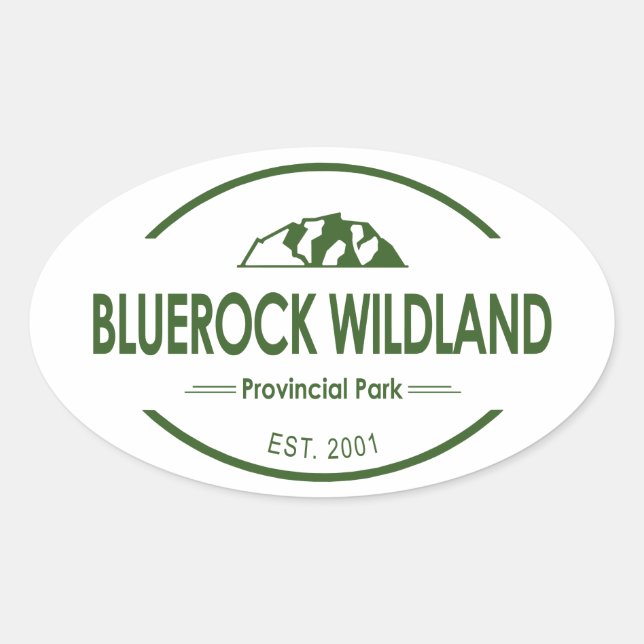 Bluerock Wildland Provincial Park Oval Sticker (Front)