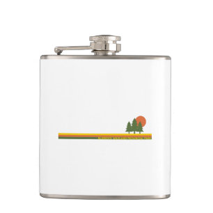 Bluerock Wildland Provincial Park Pine Trees Sun Hip Flask