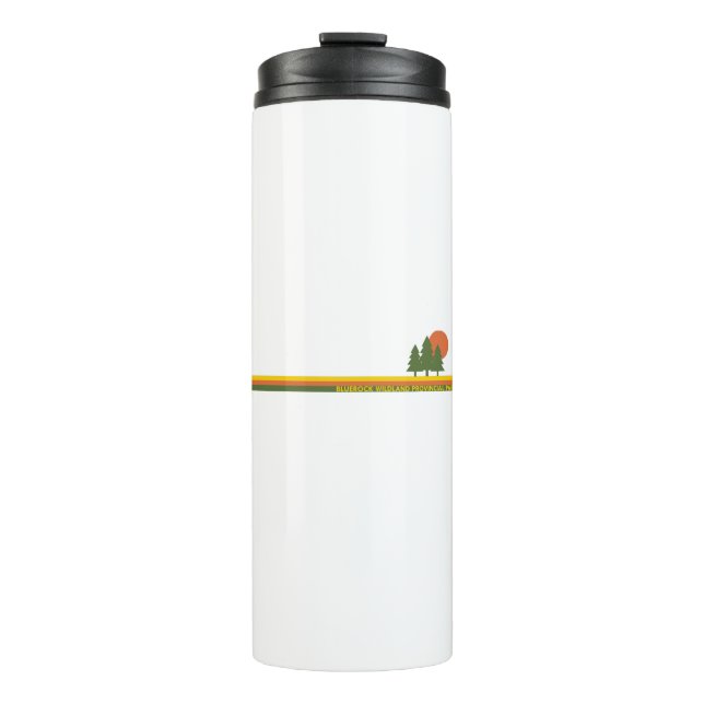 Bluerock Wildland Provincial Park Pine Trees Sun Thermal Tumbler (Front)