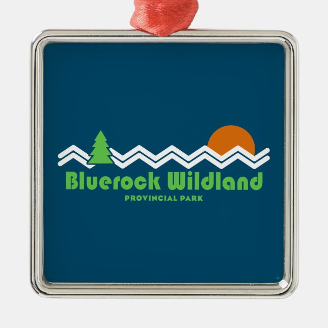 Bluerock Wildland Provincial Park Retro Metal Ornament (Front)