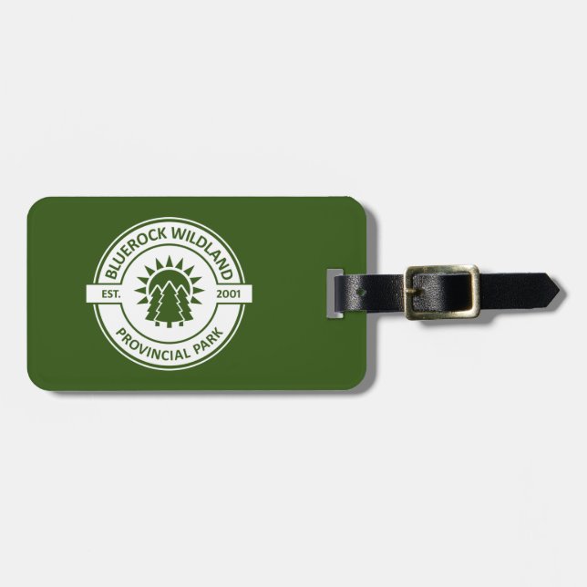 Bluerock Wildland Provincial Park Sun Trees Luggage Tag (Front Horizontal)