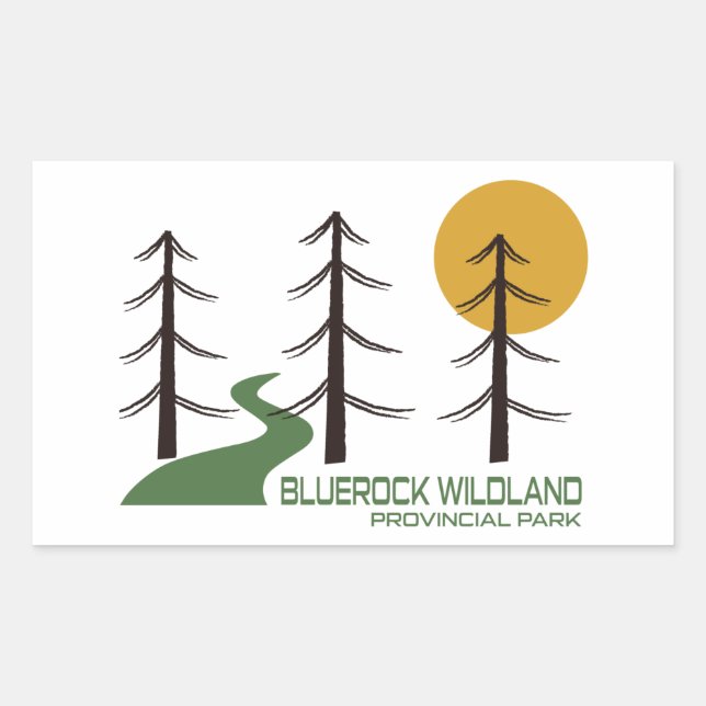 Bluerock Wildland Provincial Park Trail Rectangular Sticker (Front)
