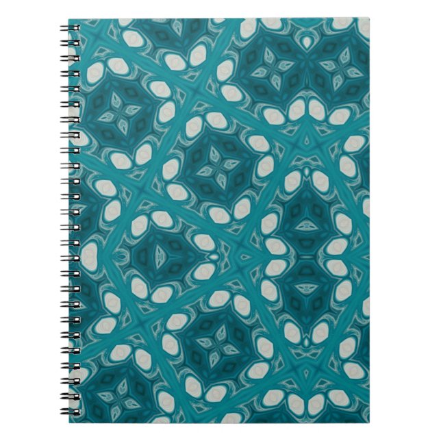 Blues Abstract Spiral Photo Notebook (Front)