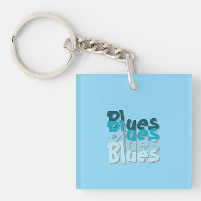 Blues Acrylic Keychain (Front)