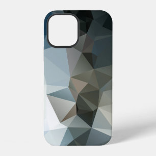 Blues and Blacks Abstract Pyramid Art iPhone 12 Case