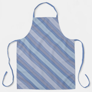 Blues And Grays Color Stripes On Watercolor Paper  Apron