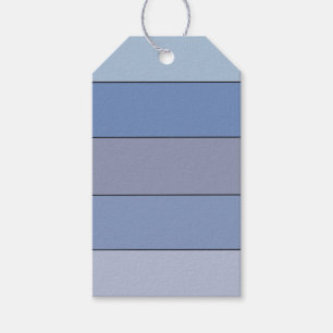 Blues And Greys Colour Stripes On Watercolor Paper Gift Tags