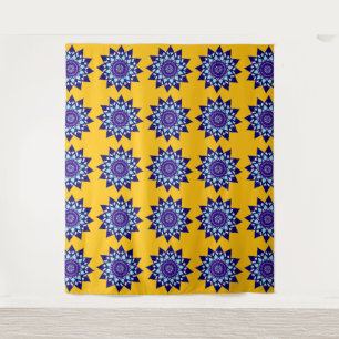 blues and purples tapestry