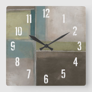 Blues at Dusk II Square Wall Clock