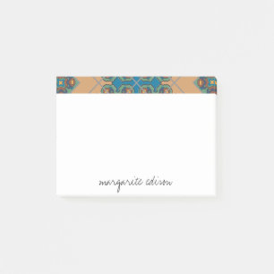 Blues & Beige Pattern Design Post-it Notes