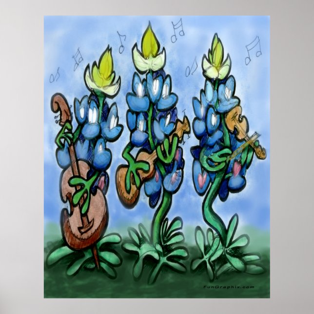 Blues Bonnets Poster (Front)