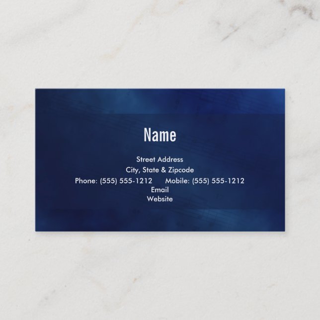 Blues Business Card (Front)